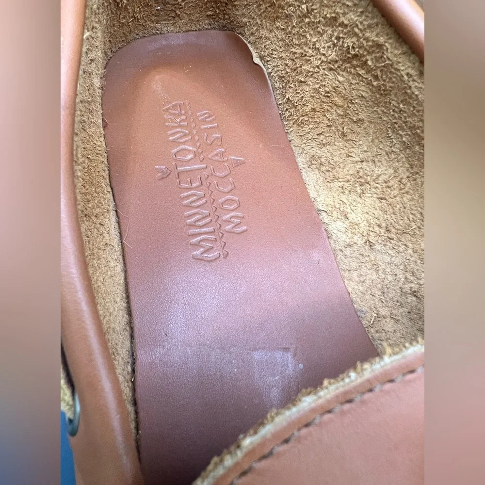 Minnetonka Tan Leather Moccasin Loafers